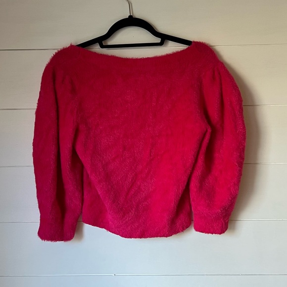 Free People Moonbeam Pullover Sweater in Raspberry Pop - Picture 6 of 8